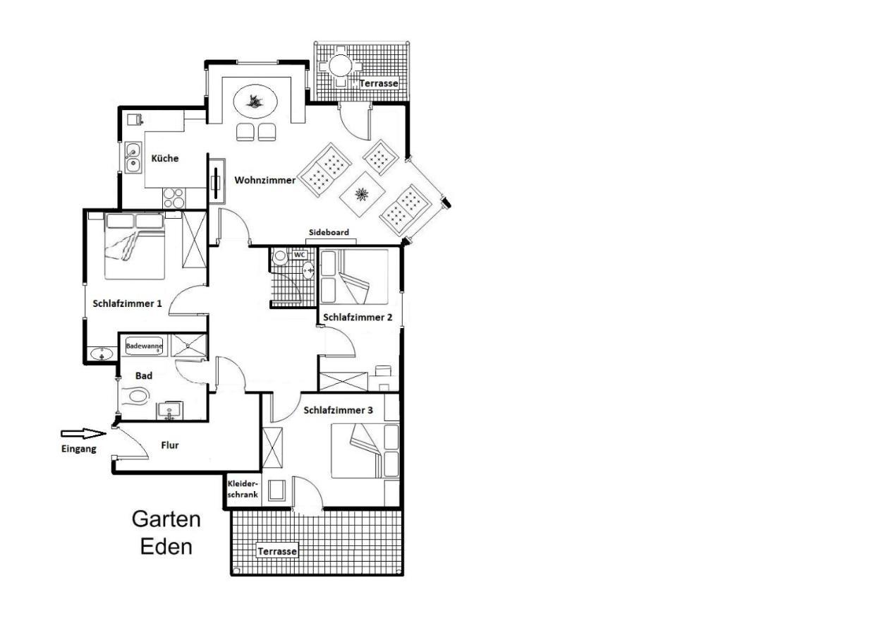 Ferienwohnung Garten Eden Sommer-Hornerbahnen Kostenlos Больстерланг Экстерьер фото
